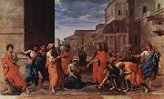 Nicolas Poussin Christus und die Ehebrecherin oil painting on canvas